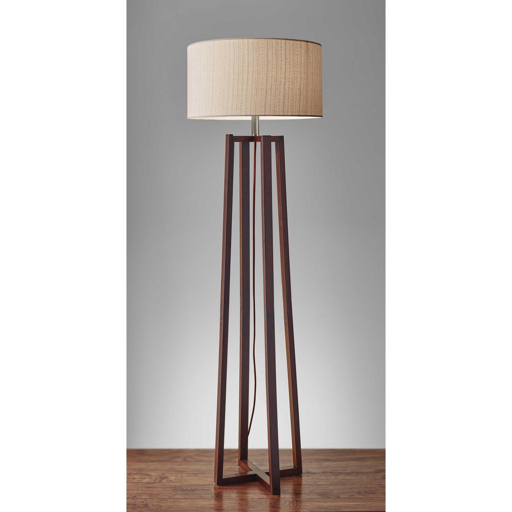 Modern Walnut Birch Wood Floor Lamp. Picture 2