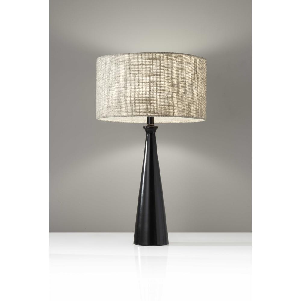 Black Metal Tapered Base Table Lamp - 372474. Picture 1