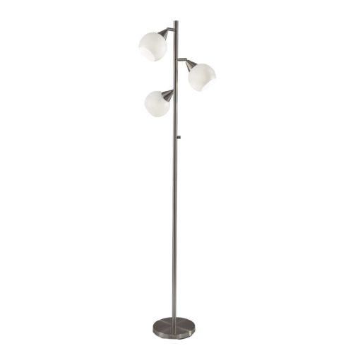 Floor Lamp Brushed Steel Metal Three Adjustable Globes - 372480. Picture 1