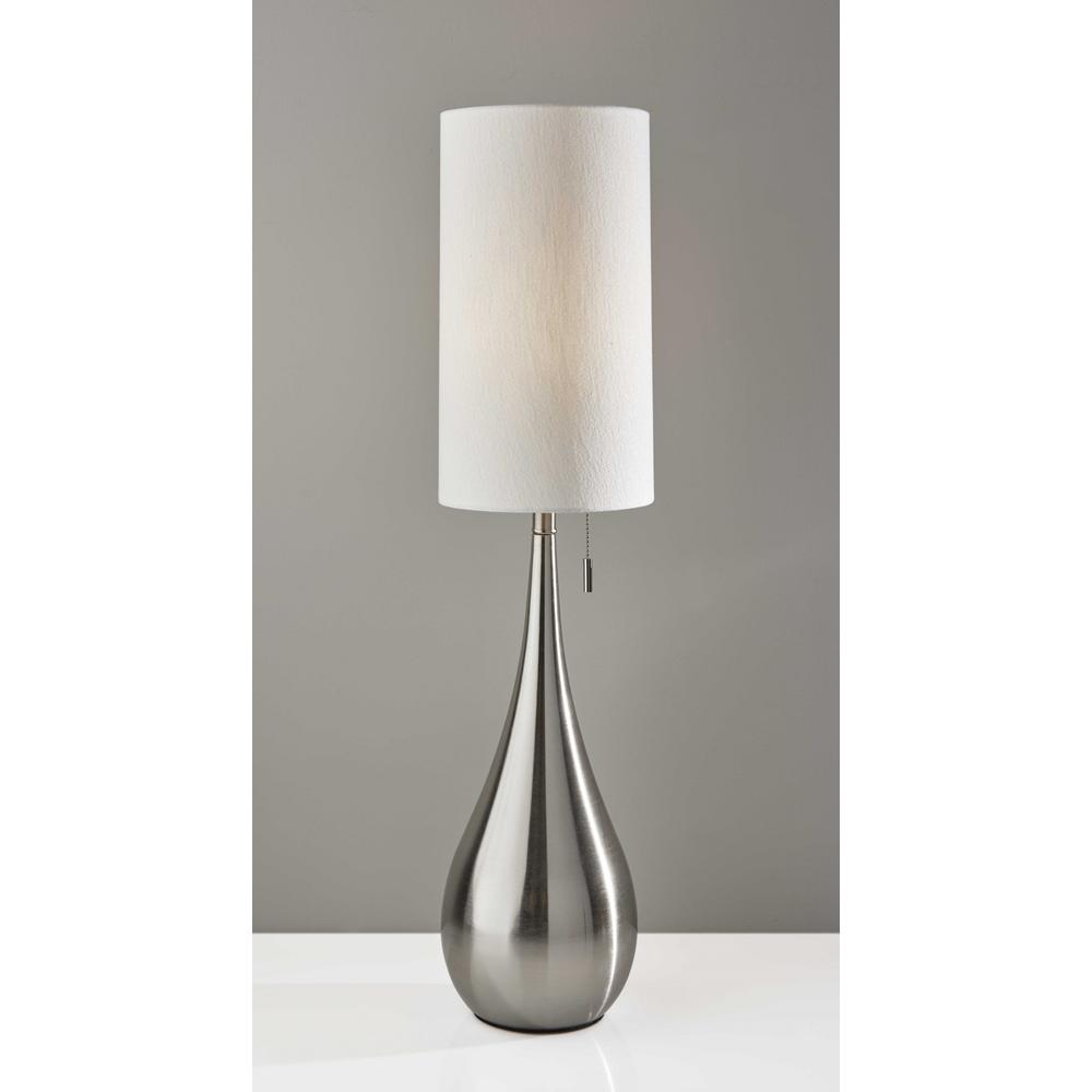 Brushed Steel Metal Teardrop Table Lamp - 372482. Picture 1