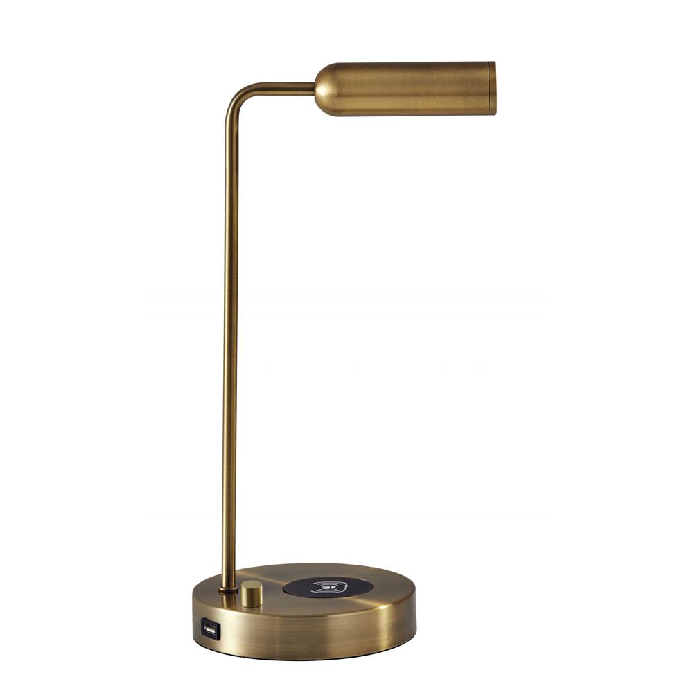 Ultra Sleek Brass Metal LED Desk Lamp - 372527. Picture 4