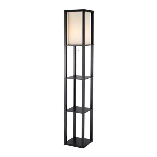 72" H Sleek Column Style Floor Lamp with Storage. Picture 1