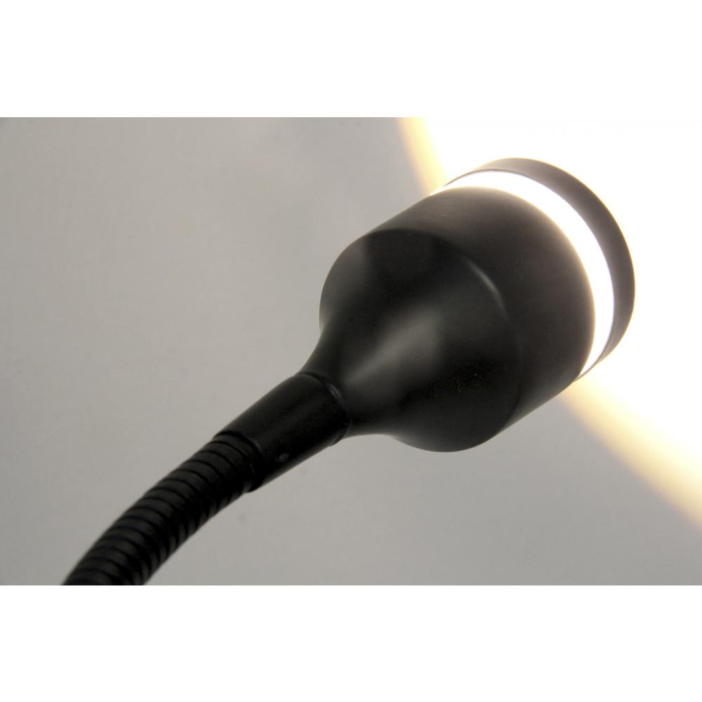 Matte Black Metal LED Adjustable Clip Lamp - 372541. Picture 2