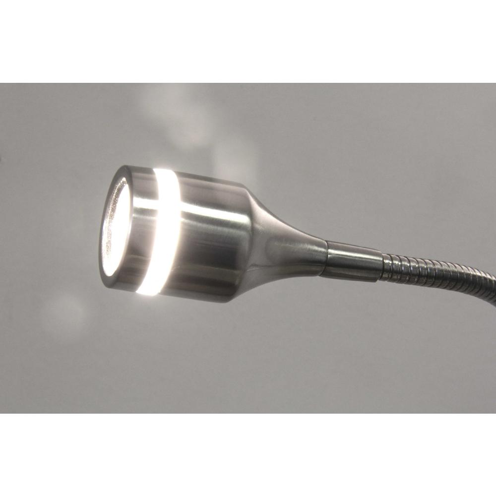Brushed Steel Metal LED Adjustable Clip Lamp - 372542. Picture 2