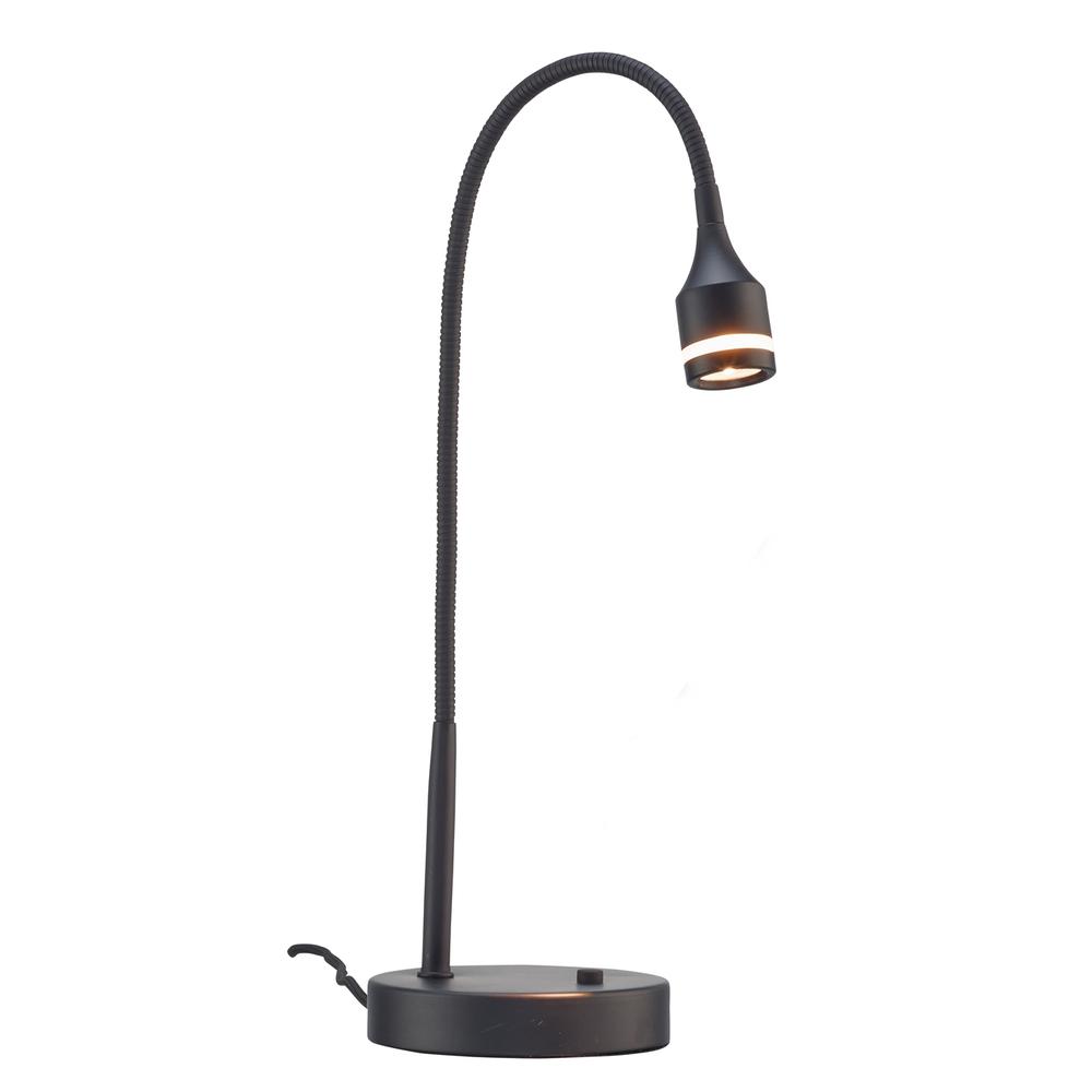 Matte Black Metal LED Adjustable Desk Lamp - 372543. Picture 1