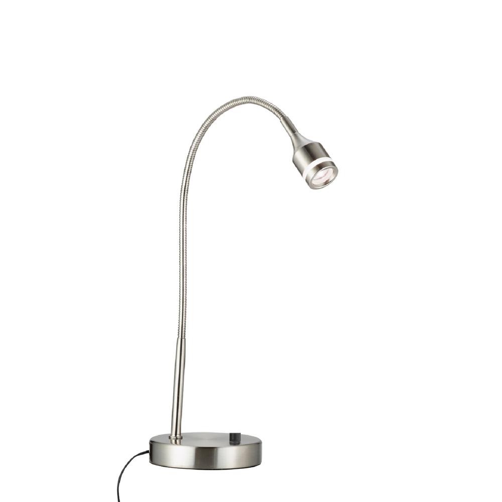 Brushed Steel Metal LED Adjustable Desk Lamp - 372544. Picture 1