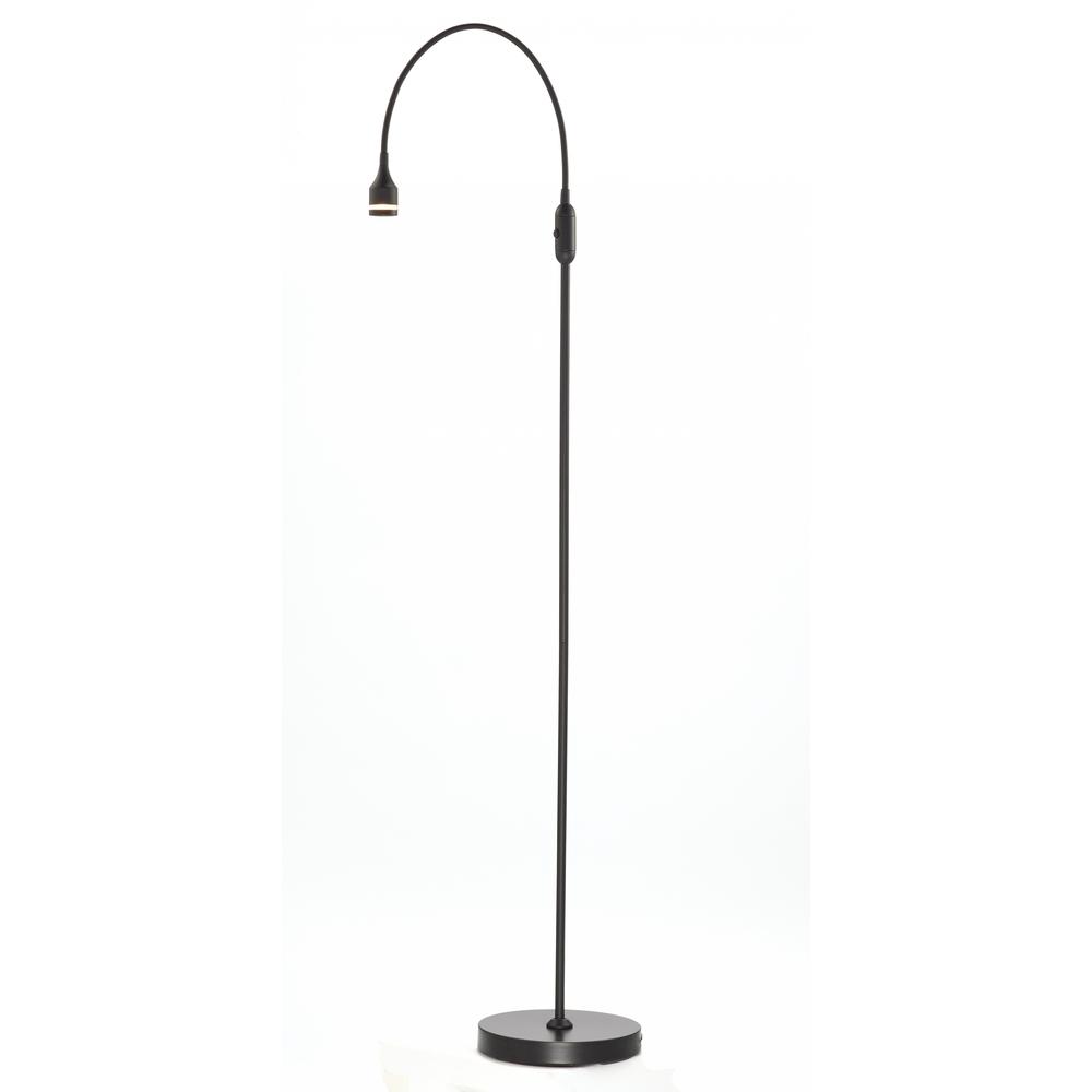 Floor Lamp in Adjustable Matte Black Metal LED. Picture 1