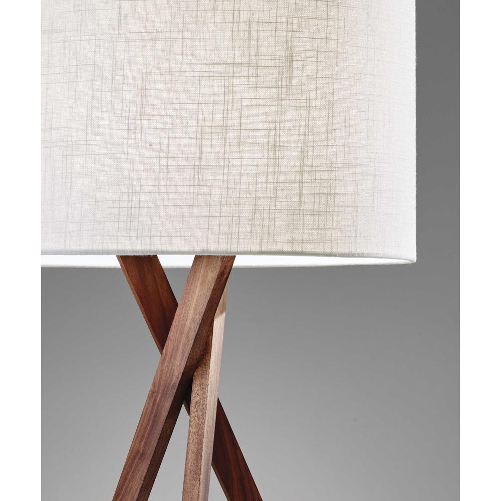 Tripod Leg Walnut Wood Table Lamp - 372547. Picture 2