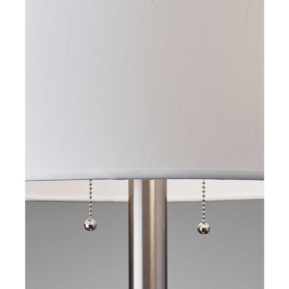 Classic Brushed Steel Metal Table Lamp - 372659. Picture 2