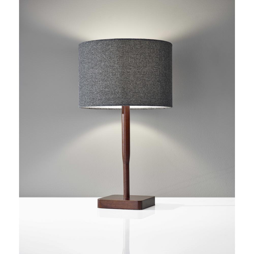 Cozy Cabin Walnut Wood Finish Table Lamp - 372674. Picture 2