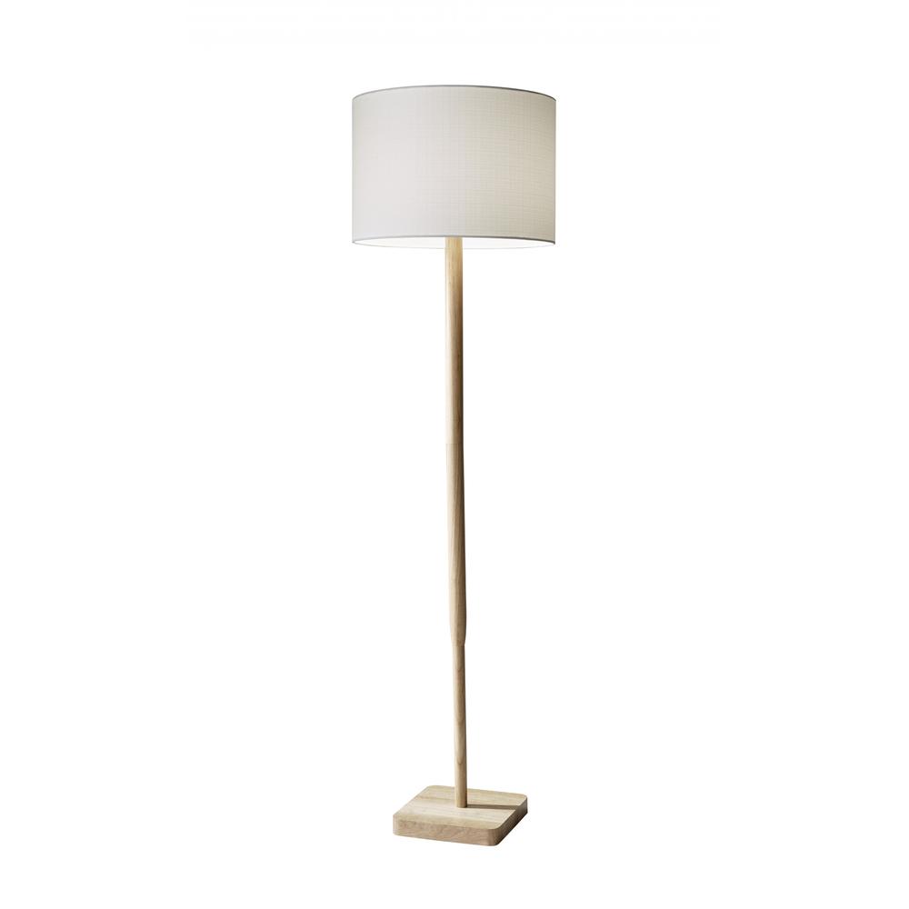 Natural Wood Floor Lamp with Simple Cabin Style. Picture 1