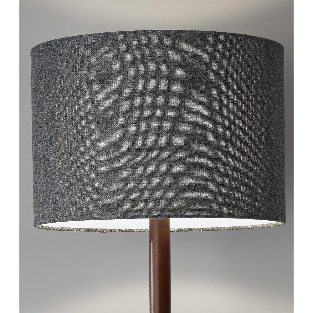 Walnut Wood Finish Floor Lamp with Simple Cabin Style. Picture 2
