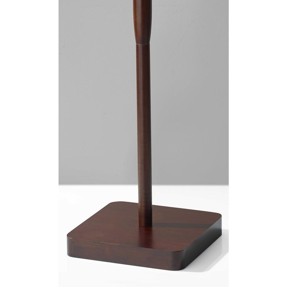 Walnut Wood Finish Floor Lamp with Simple Cabin Style. Picture 3