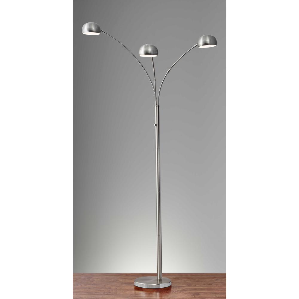 Three Light Steel Orb Floor Lamp - 372740. Picture 1