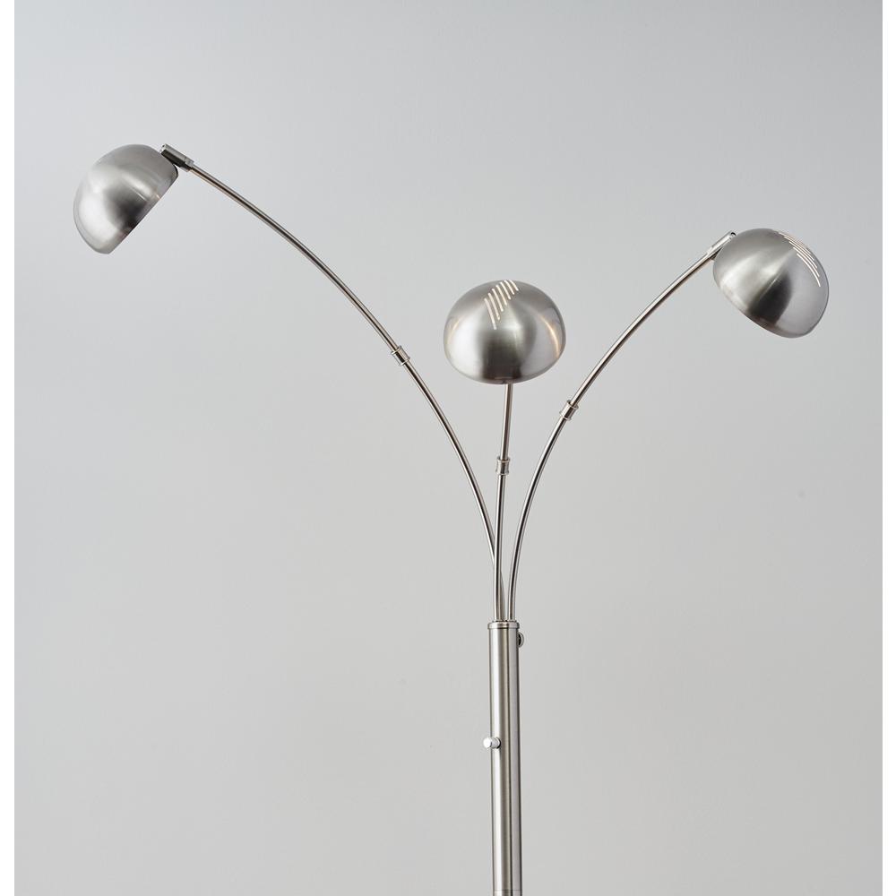 Three Light Steel Orb Floor Lamp - 372740. Picture 2