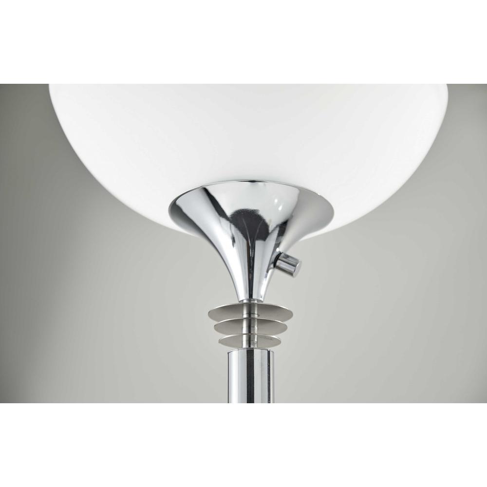 Modern Chrome Thick Pole Torchiere Floor Lamp - 372742. Picture 2