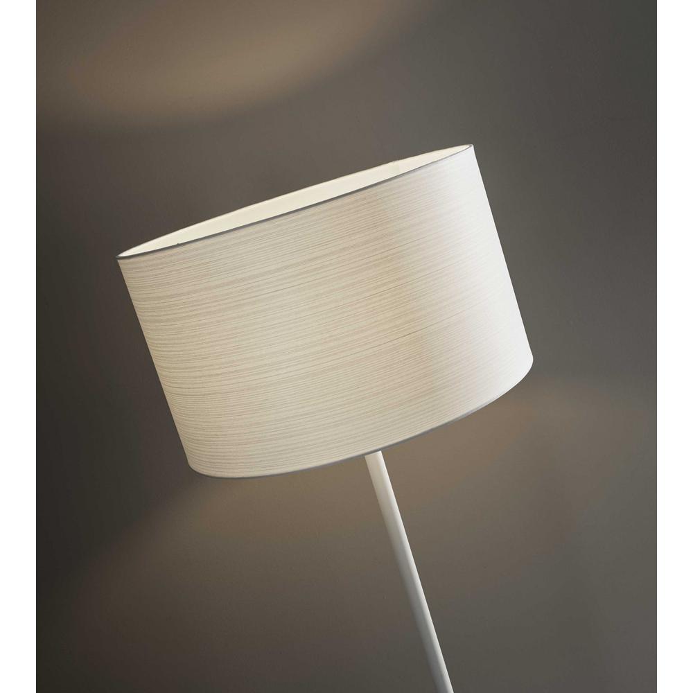 White on White Metal Floor Lamp - 372791. Picture 3