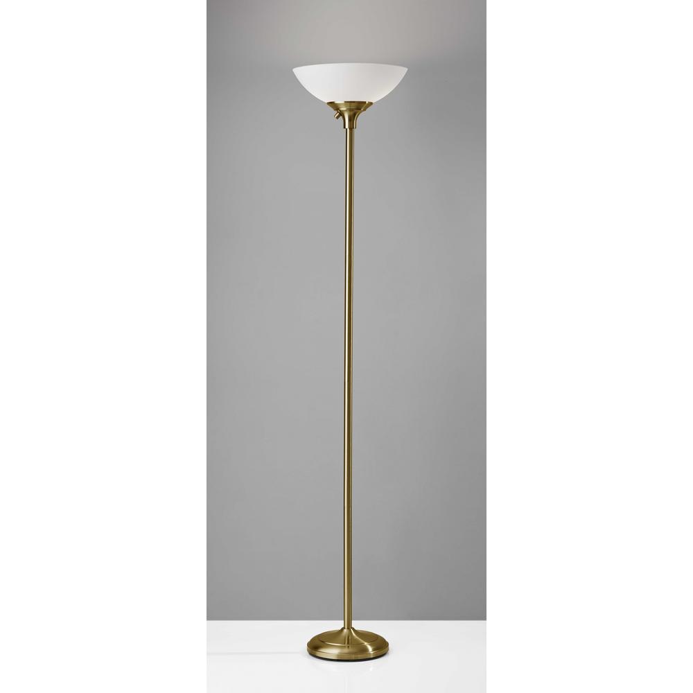 Tailored Shiny Brass Metal Torchiere with Bright Illumination - 372814. Picture 1