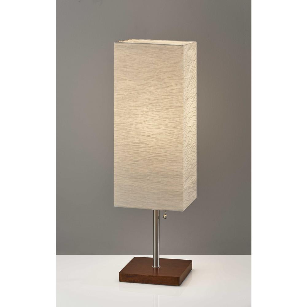 Wildside Paper Shade with Walnut Wood Table Lamp - 372820. The main picture.