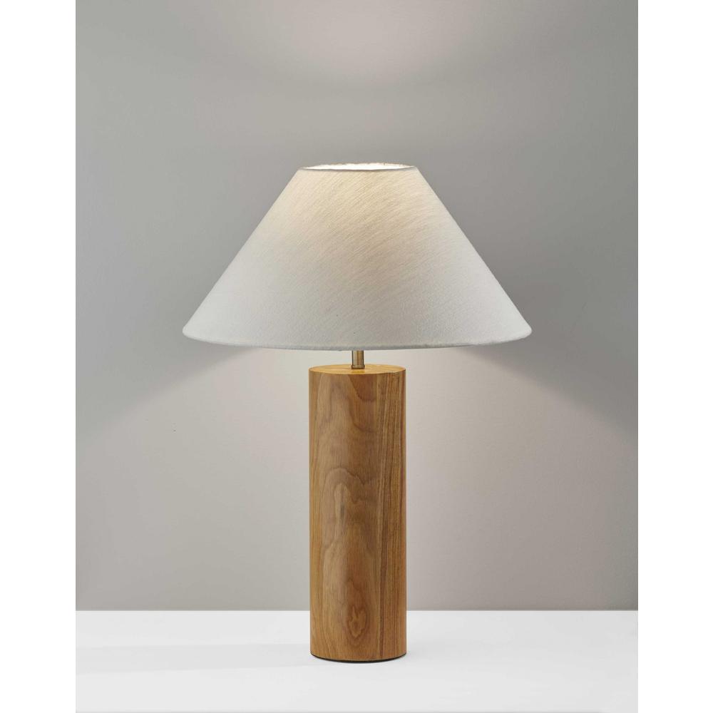 Canopy Natural Wood Block Table Lamp - 372832. Picture 1