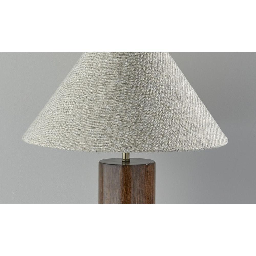 Canopy Walnut Wood Block Table Lamp - 372833. Picture 2