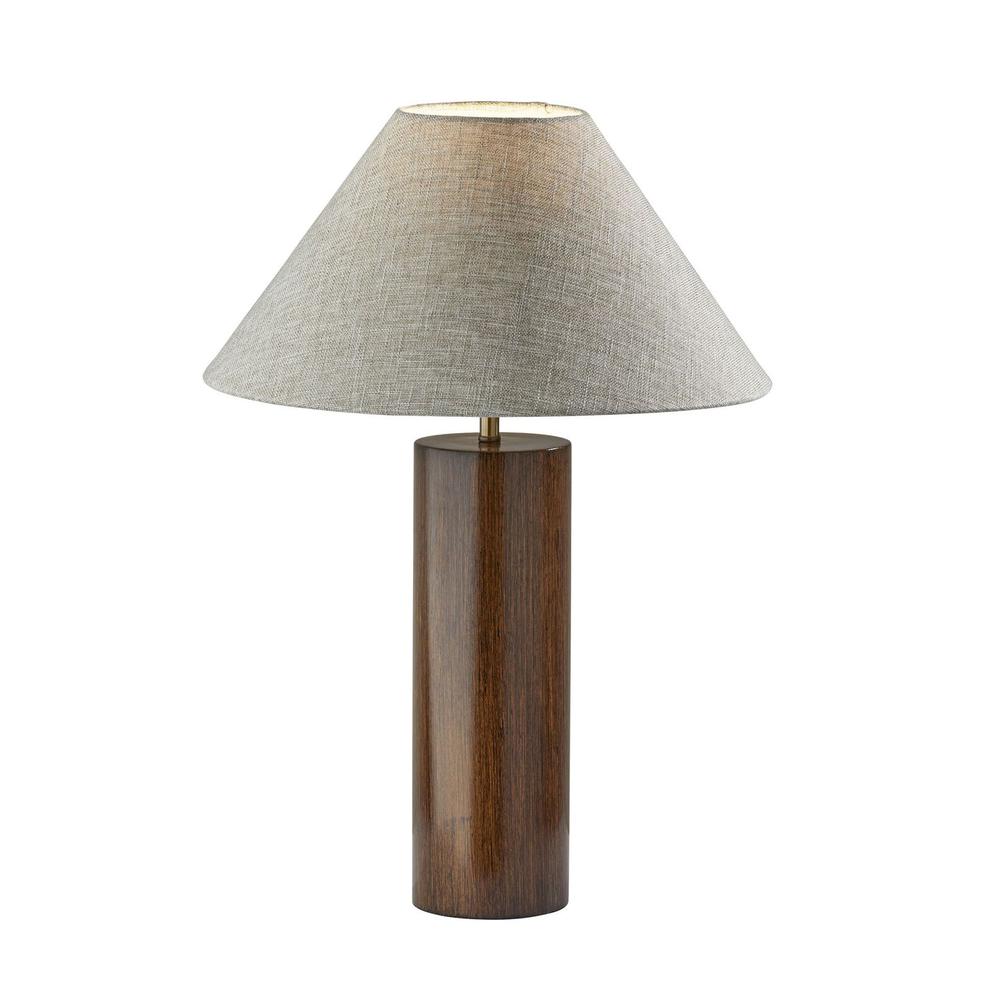 Canopy Walnut Wood Block Table Lamp - 372833. Picture 5