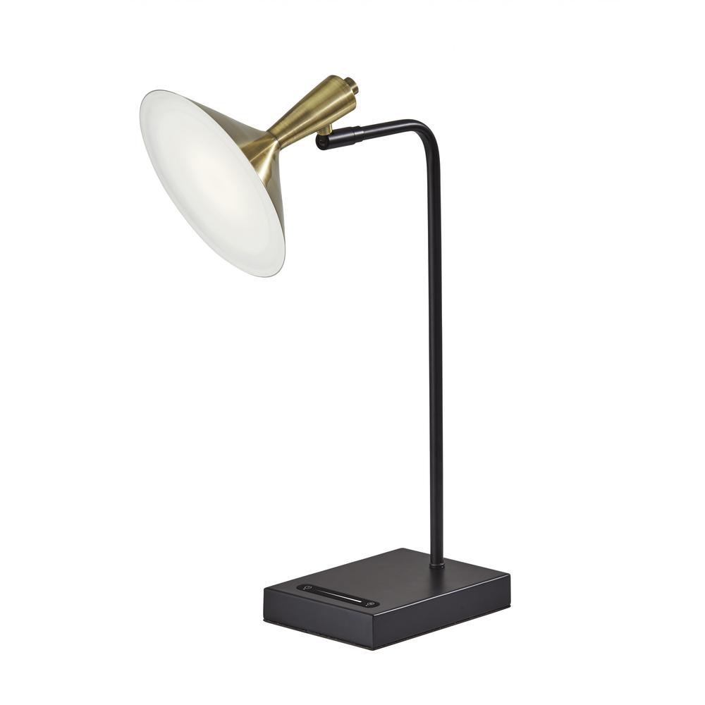 Brass Spotlight Black Metal LED Desk Lamp - 372887. Picture 1