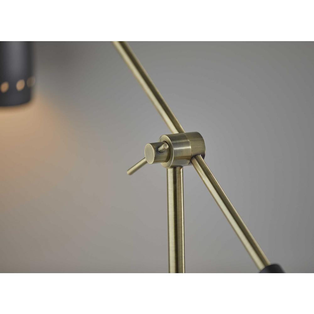 Brass Cinch Black Metal Adjustable Desk Lamp - 372896. Picture 4