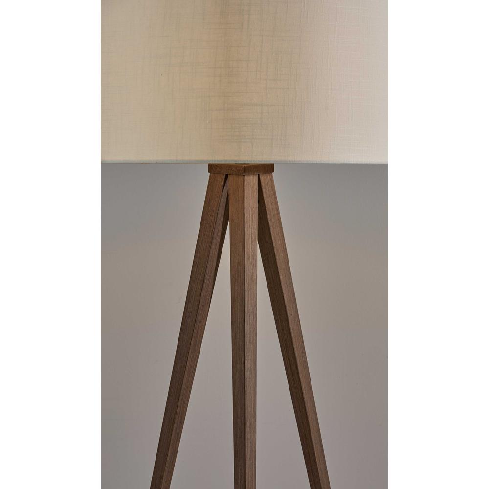 Treble Floor Lamp Three Walnut Finish Legs - 372908. Picture 3