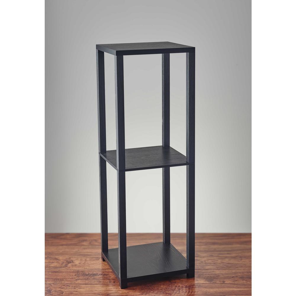 35" H Basic Black Book Case End Table. Picture 1