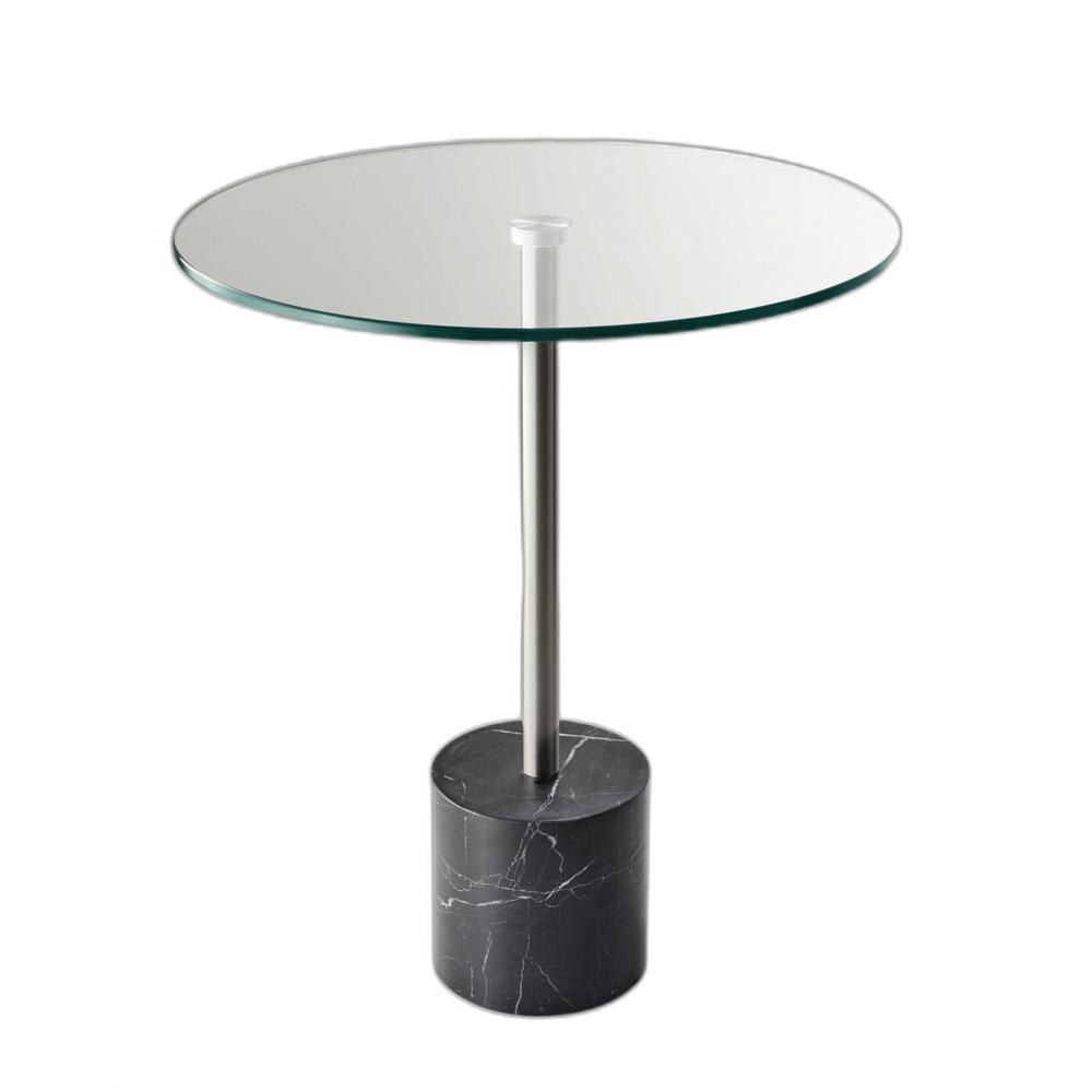 Brushed Steel End Table. Picture 2