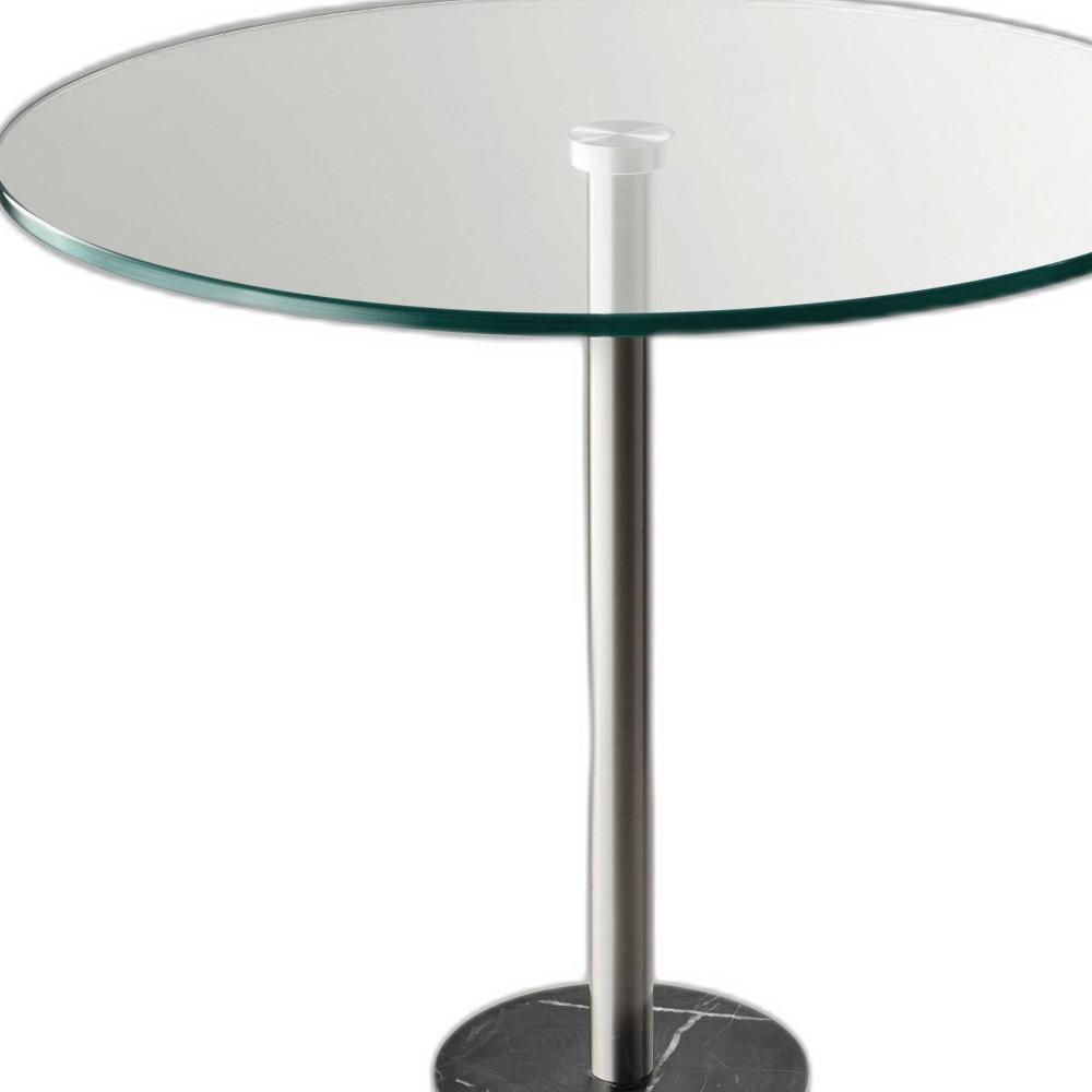Brushed Steel End Table. Picture 4