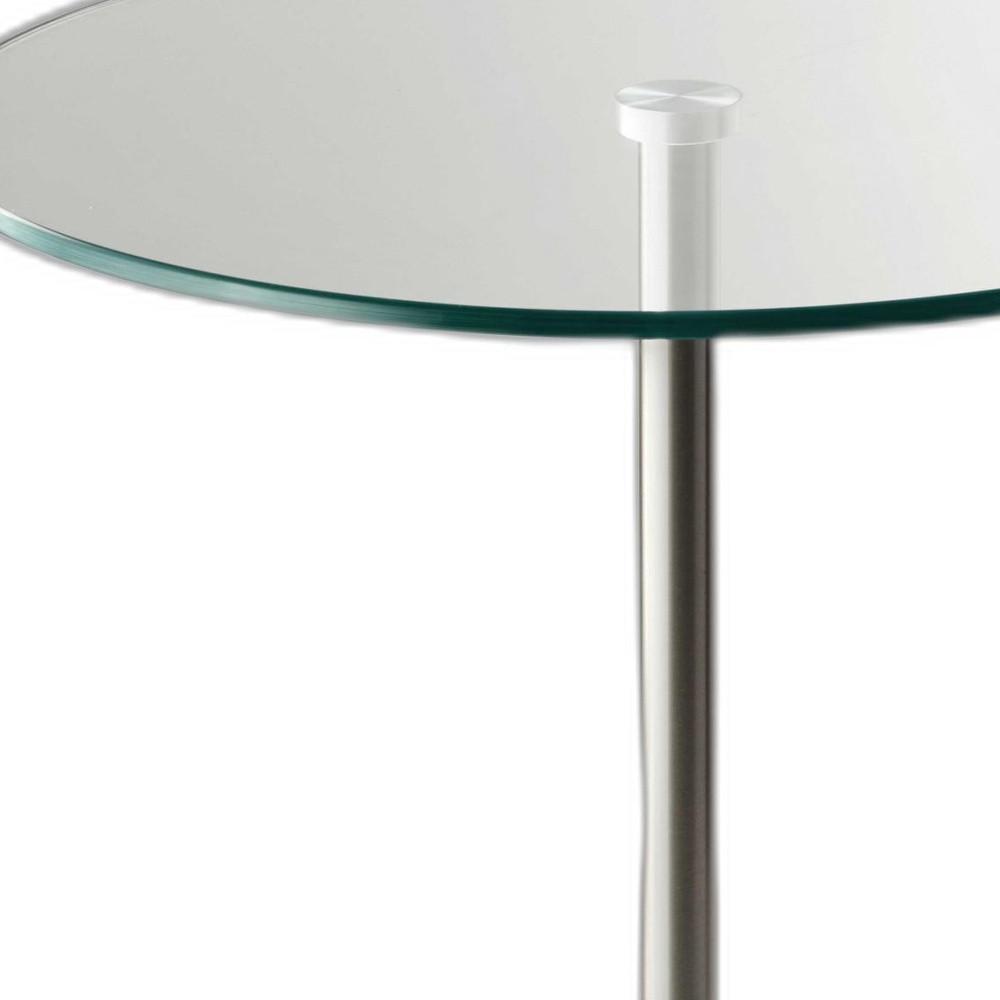 Brushed Steel End Table. Picture 5