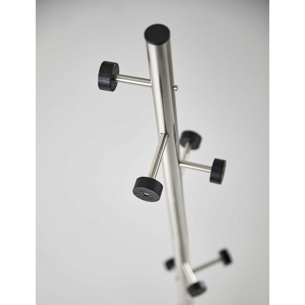 12" X 67.5" Brushed Steel Brushed Steel Coat Rack - 372942. Picture 2