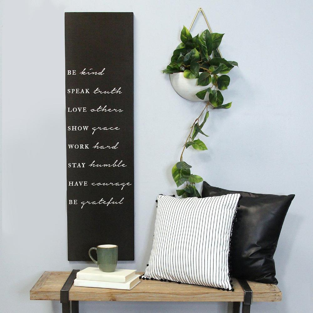 Matte Black "Be Kind" Wall Decor - 373190. Picture 2