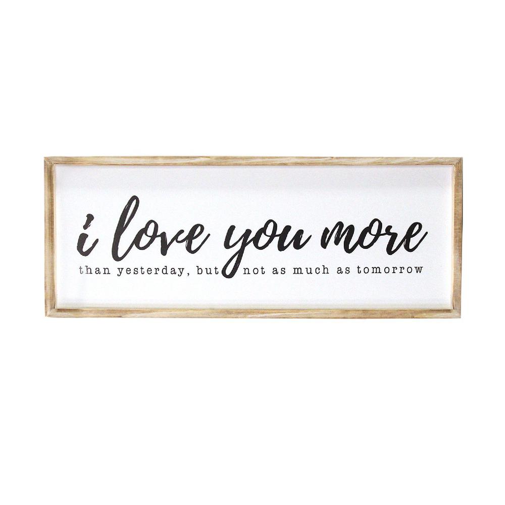 I Love You More Wood Framed Wall Art - 373196. Picture 1