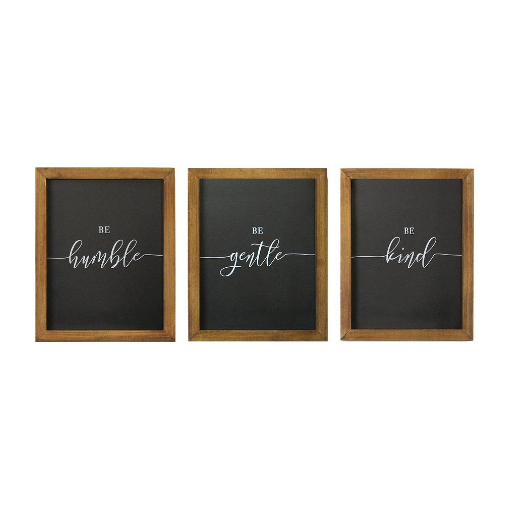 Be Kind Be Gentle Be Humble Set of 3 Wall Art - 373200. Picture 1