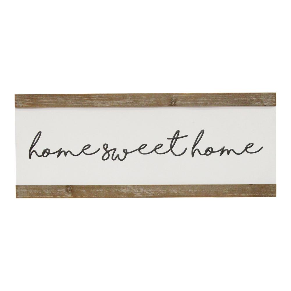 Scripted "Home Sweet Home" Metal & Wood Wall Decor - 373213. The main picture.