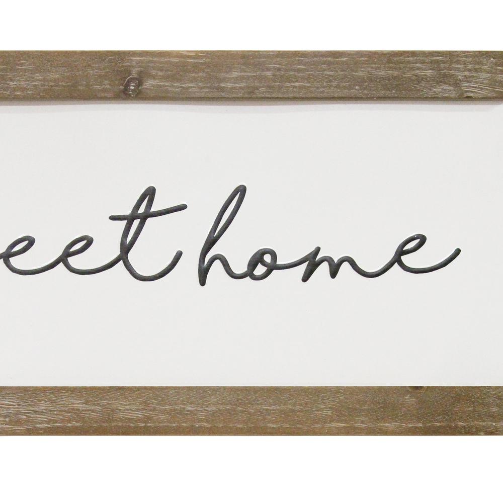 Scripted "Home Sweet Home" Metal & Wood Wall Decor - 373213. Picture 3