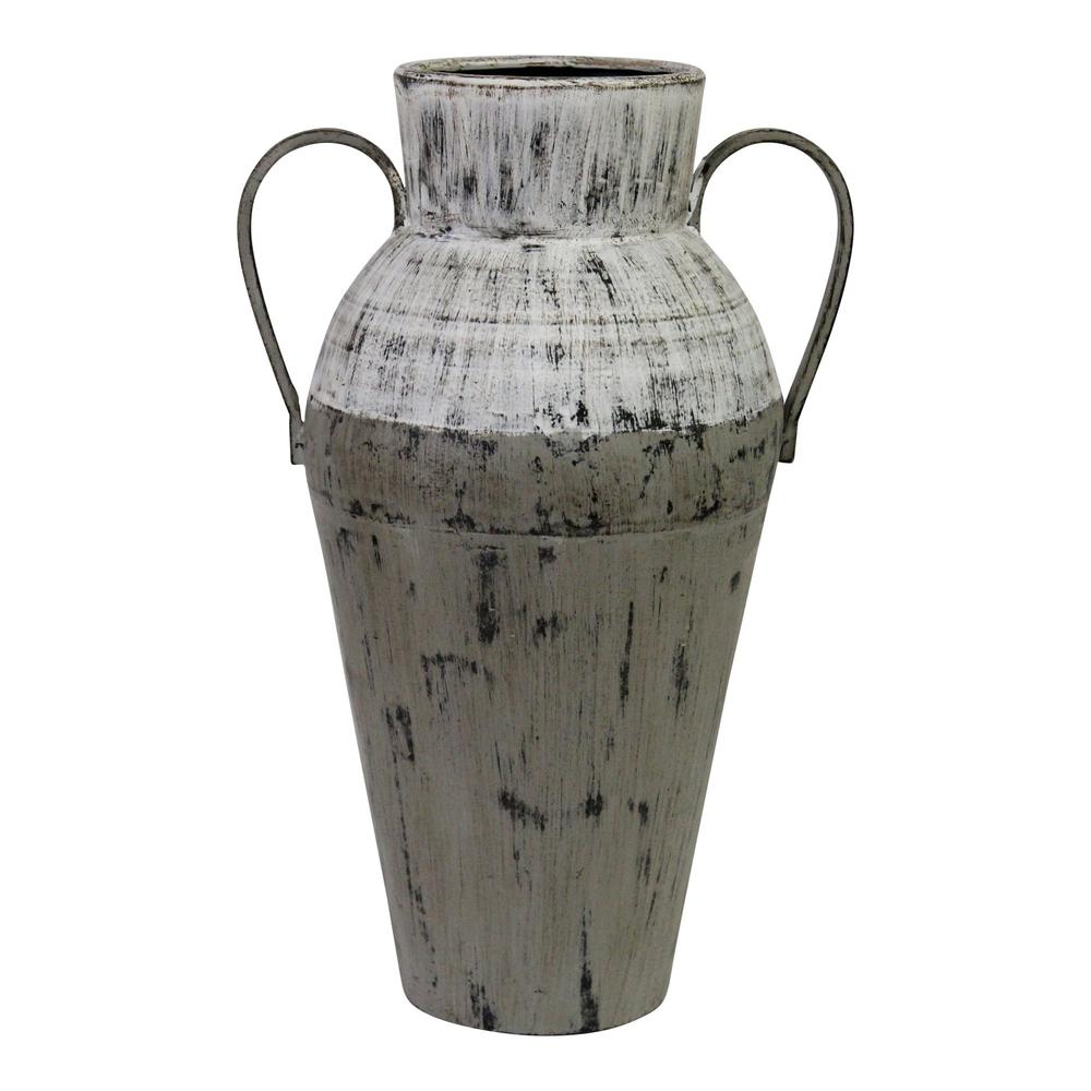 Tall Aged Look Distressed Metal Vase - 373236. Picture 1