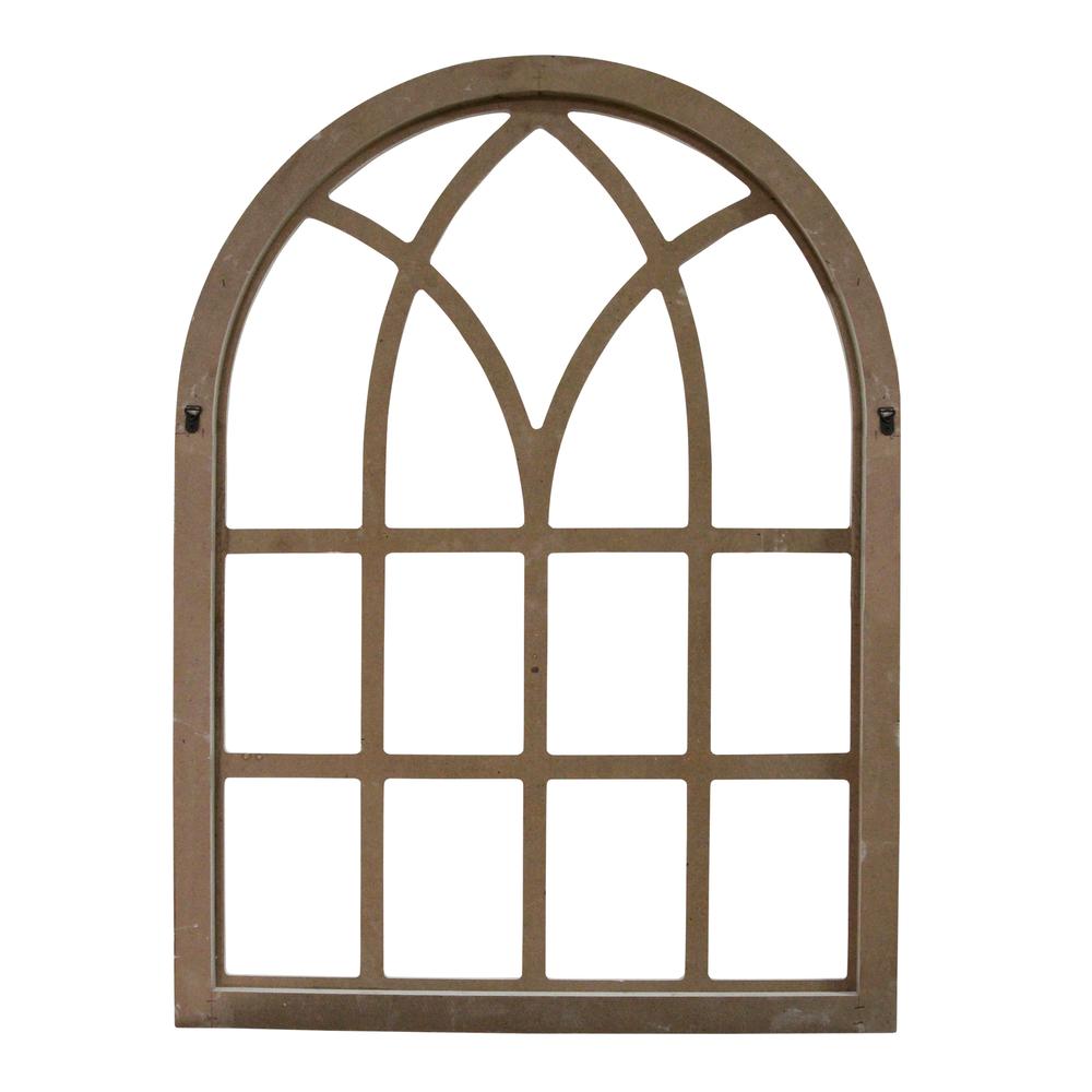 Distressed Wood Framed Window Arch Wall Decor - 373280. Picture 5