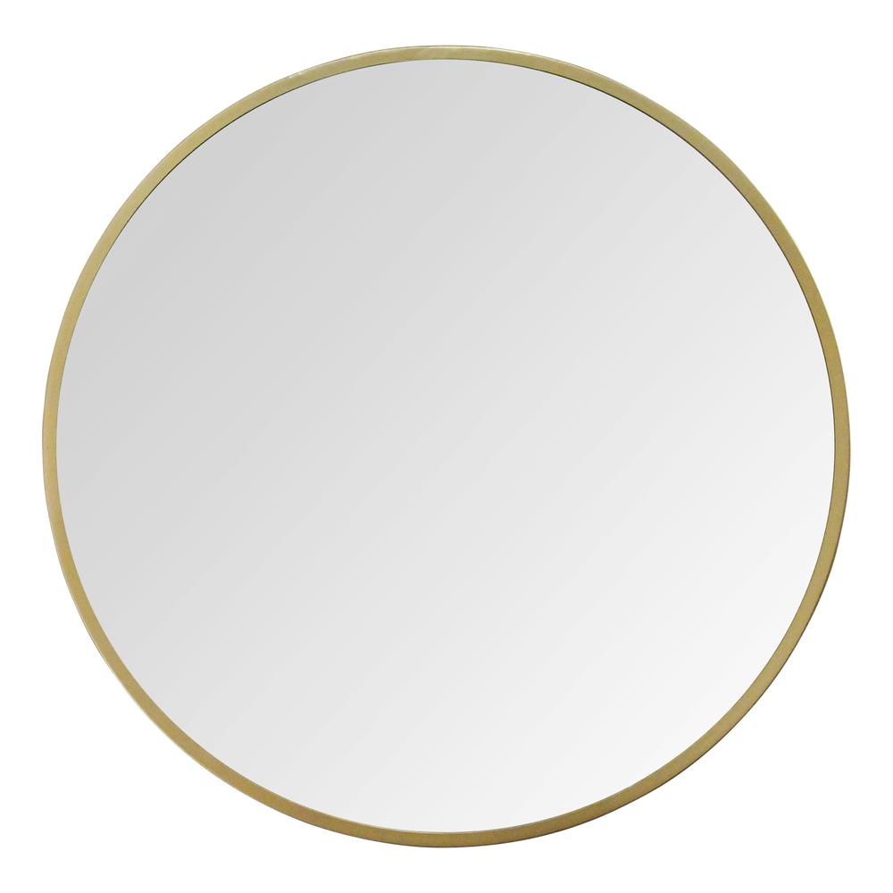 28" Aubrey Gold Metal Framed Wall Mirror - 373332. Picture 1