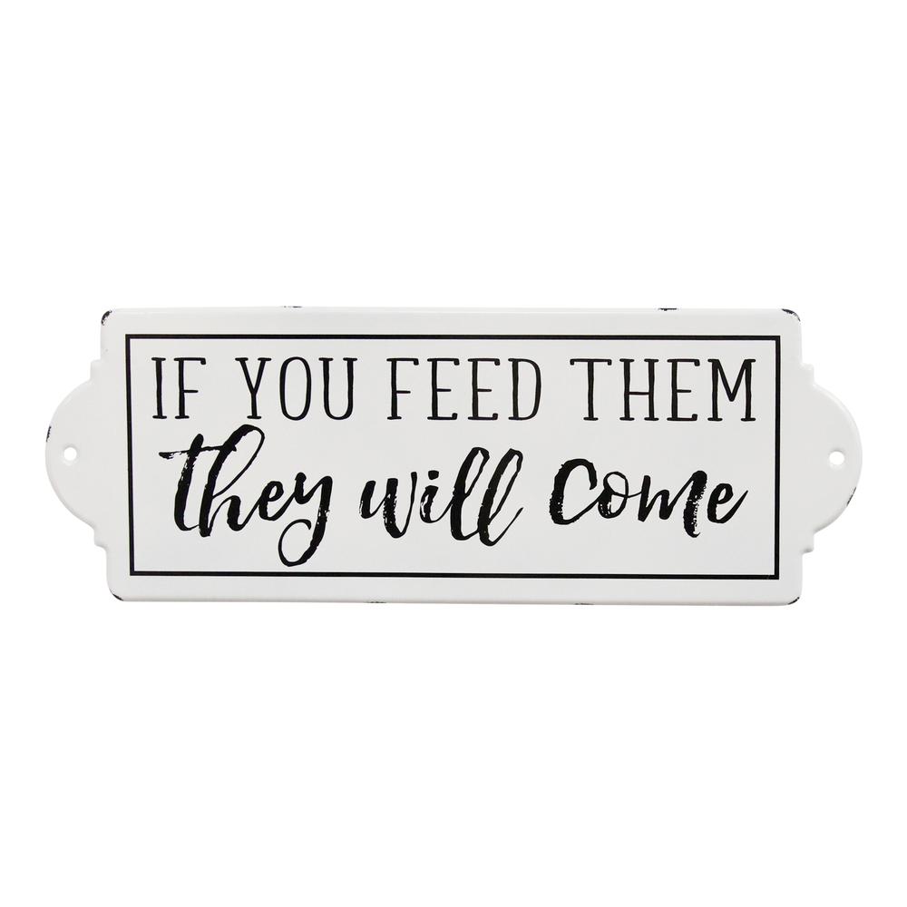 Distressed If You Feed Them Metal Wall Decor - 373339. Picture 1