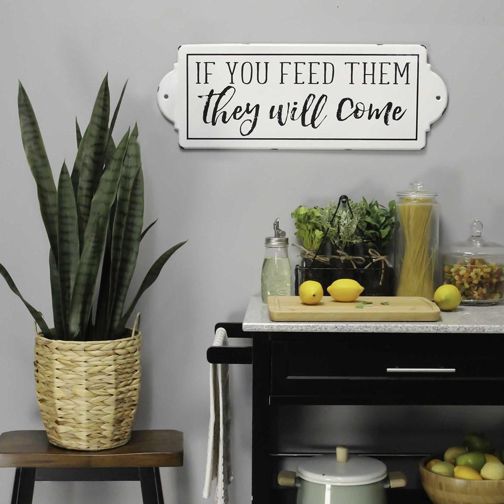Distressed If You Feed Them Metal Wall Decor - 373339. Picture 2