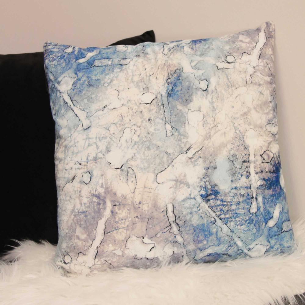 Acid Relief Watercolor Square Throw Pillow - 373361. Picture 4