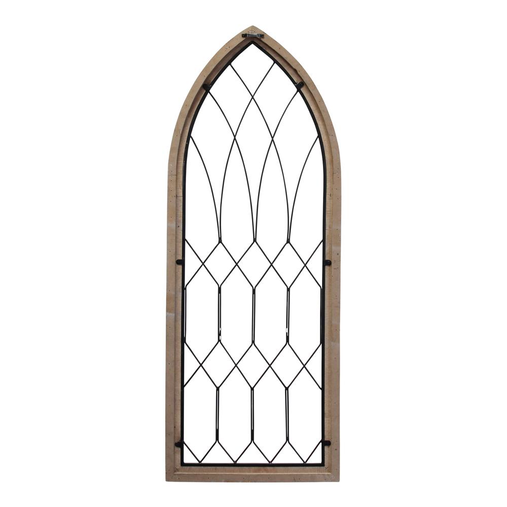 Cathedral Style Wood and Metal Window Panel - 373417. Picture 5