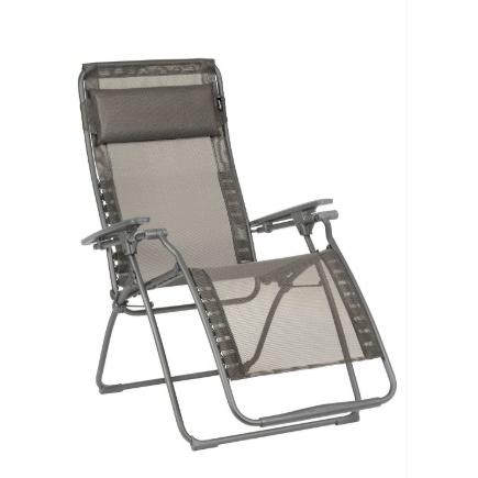 27.6" X 64.2" X 45.3"  Graphite Powder Coated Recliner - 373469. Picture 1