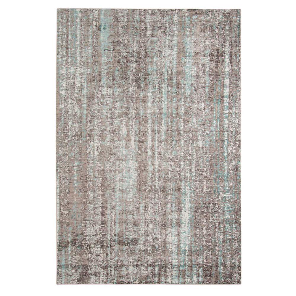 3.93" X5.57" X 0.38" Gray  Polyester Area Rug - 374114. Picture 1