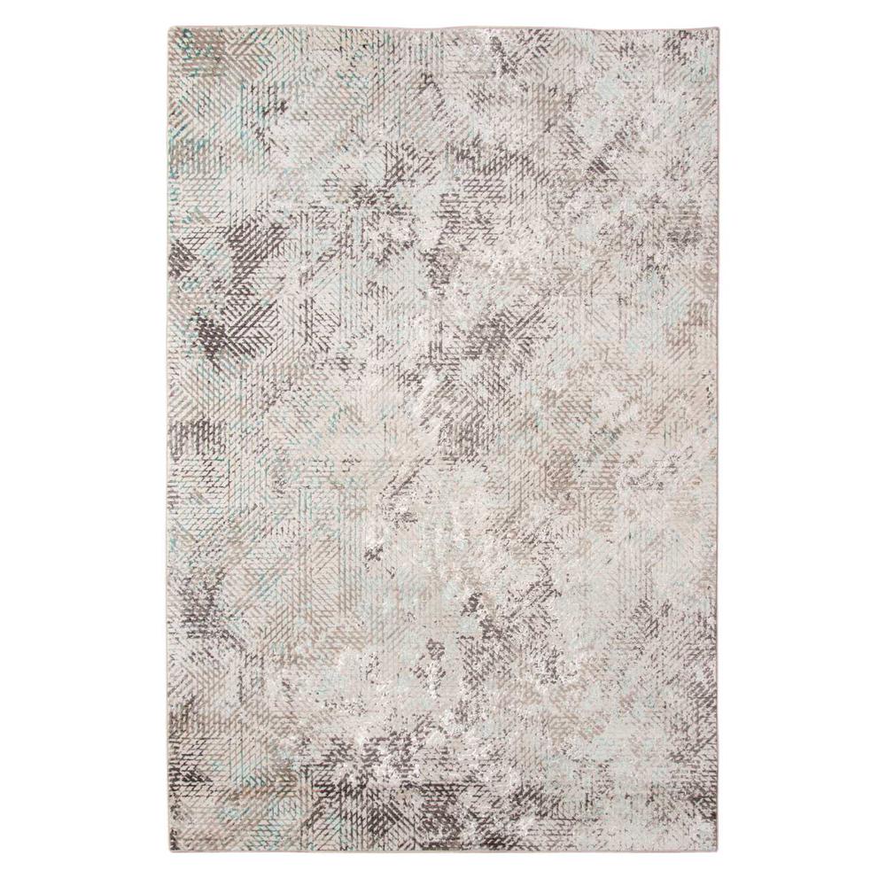 3.93" X5.57" X 0.38" Gray  Polyester Area Rug - 374115. Picture 1