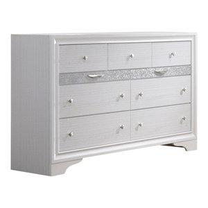58" X 18" X 35" White Wood Dresser - 374200. Picture 1